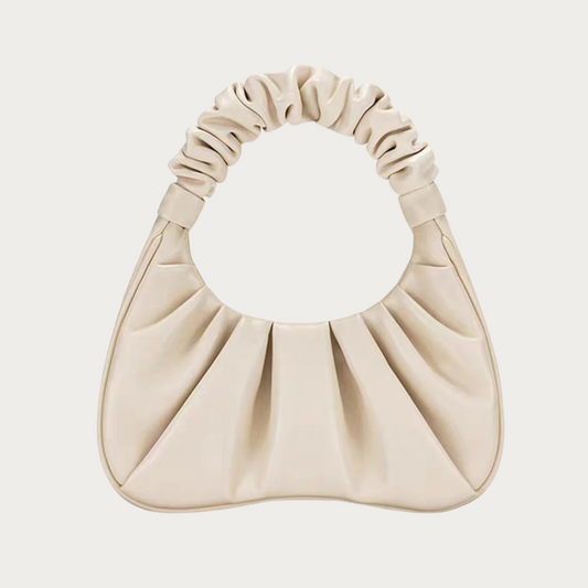 Pleated Handbag - White